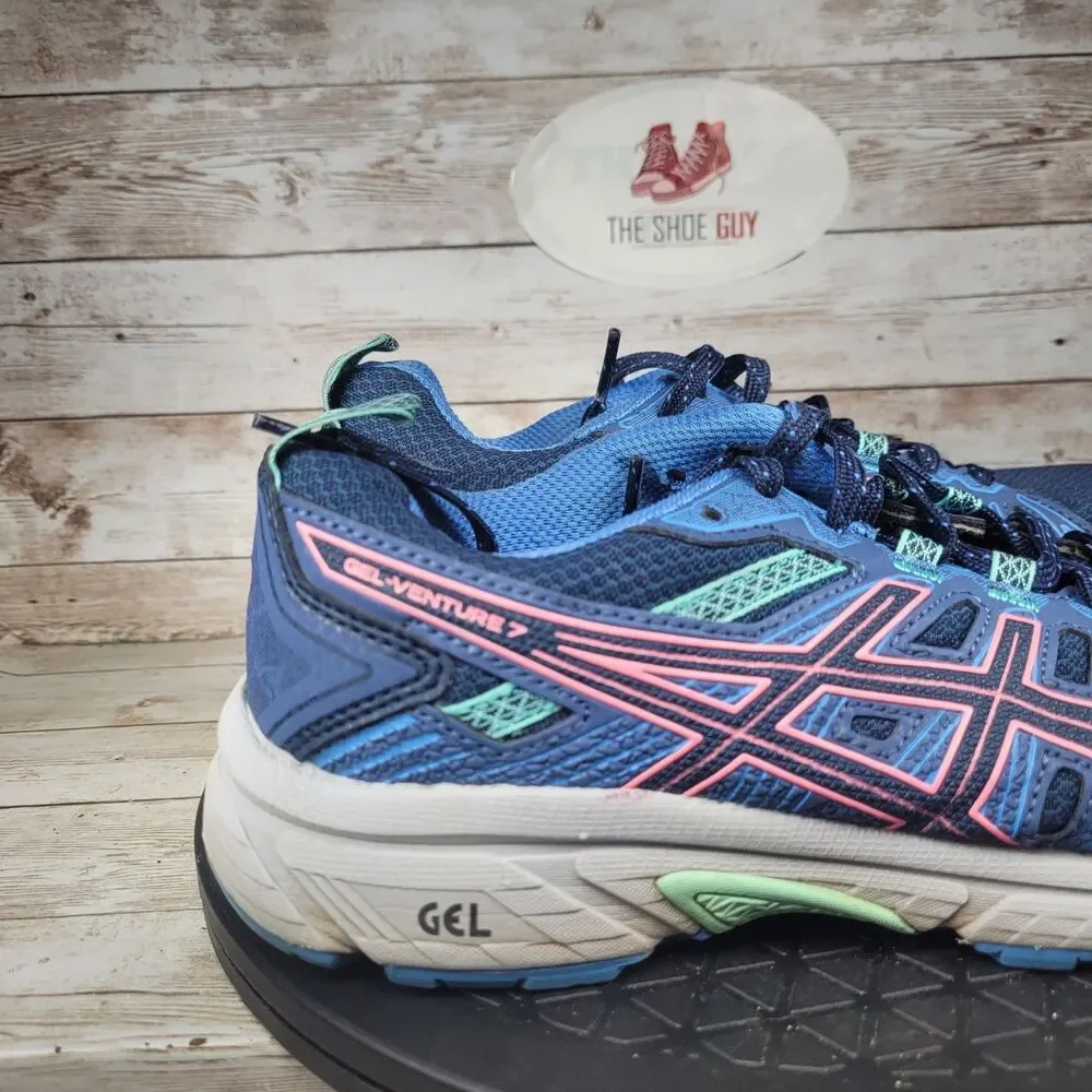 Asics Gel Venture 7 Women's Size 7.5 Blue Athletic Running Shoes